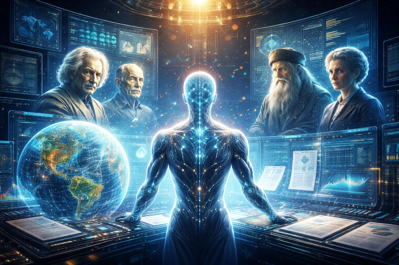 Team of past historical figures as AI agents