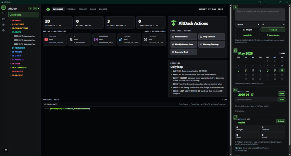 AltDash Content Generation Dashboard