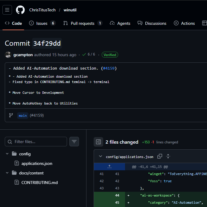 gcampton contributions to WinUtils