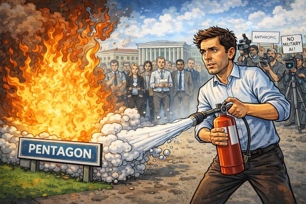 Sam Altman putting out a fire